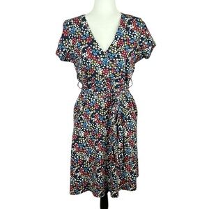 Mountain Warehouse Santorini Daisy Cotton Floral Short Sleeve Dress Size 10 Blue
